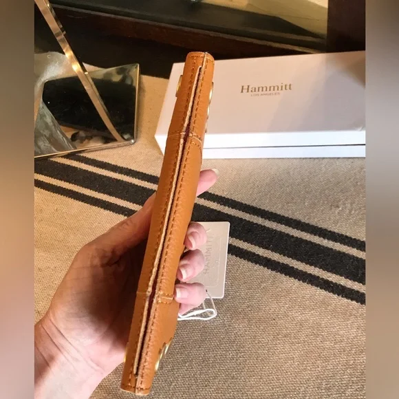 Hammitt Tan Leather Wallet with Gold Studs - Picture 4 of 12